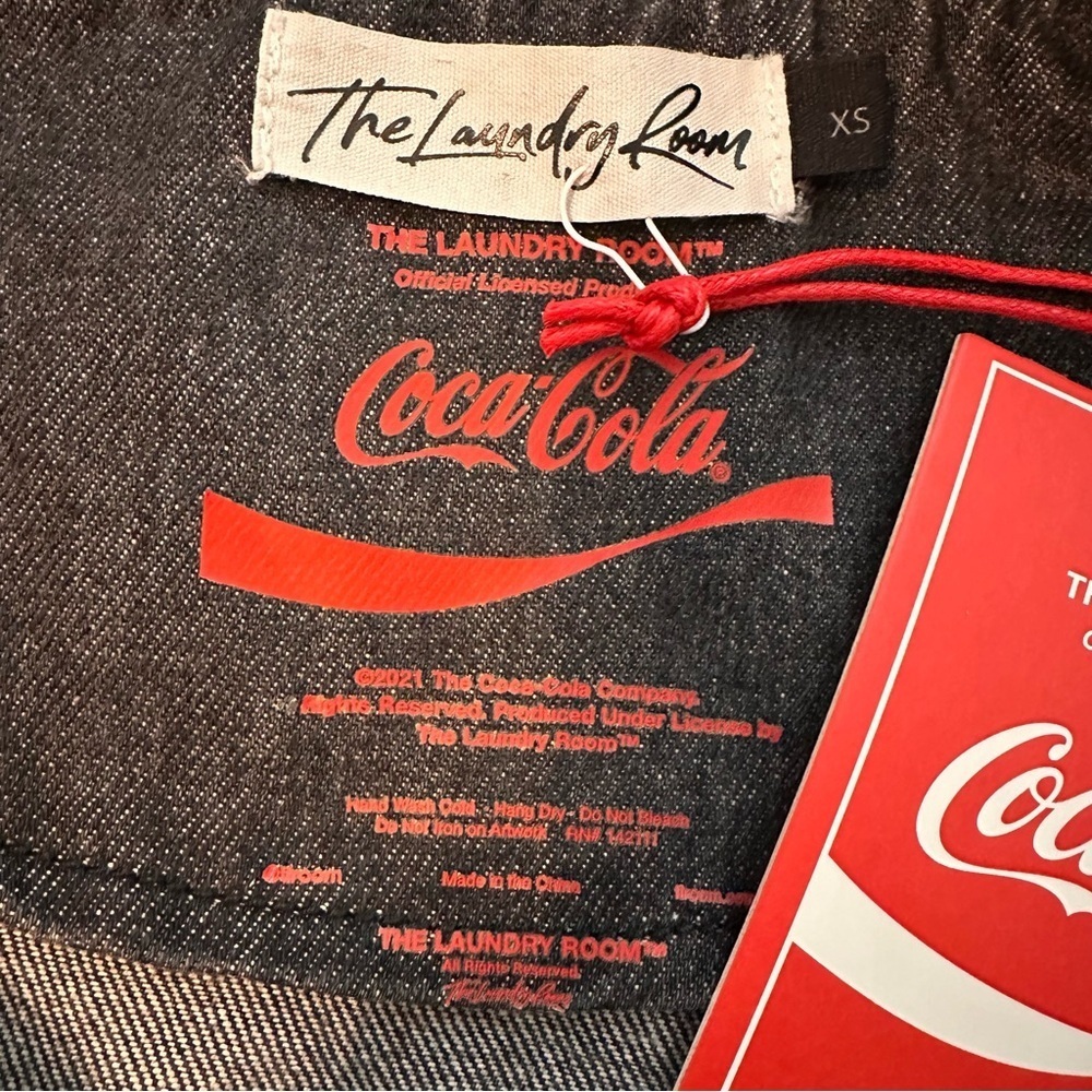 Nwt Coca Cola Charcoal Bomber Racing Jacket, The Laundry Room, Oversized Xs — image 8 of 8